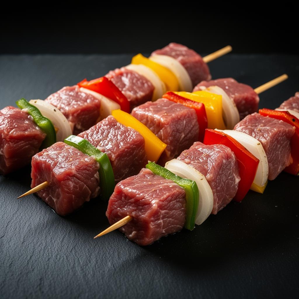 Brochettes maison halal à la Boucherie Oasis Market